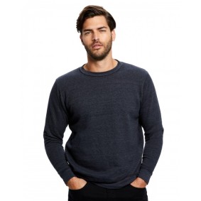 US2211G US Blanks Unisex Heavyweight Loop Terry Triblend Long Sleeve Crewneck Sweatshirt