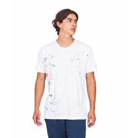 US4004 US Blanks Unisex Made in USA Garment Dye Paint Splatter T-Shirt