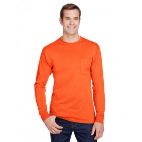 W120 Hanes Adult Workwear Long Sleeve Pocket T-Shirt