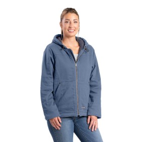 WHJ48 Berne Ladies' Sherpa-Lined Twill Hooded Jacket